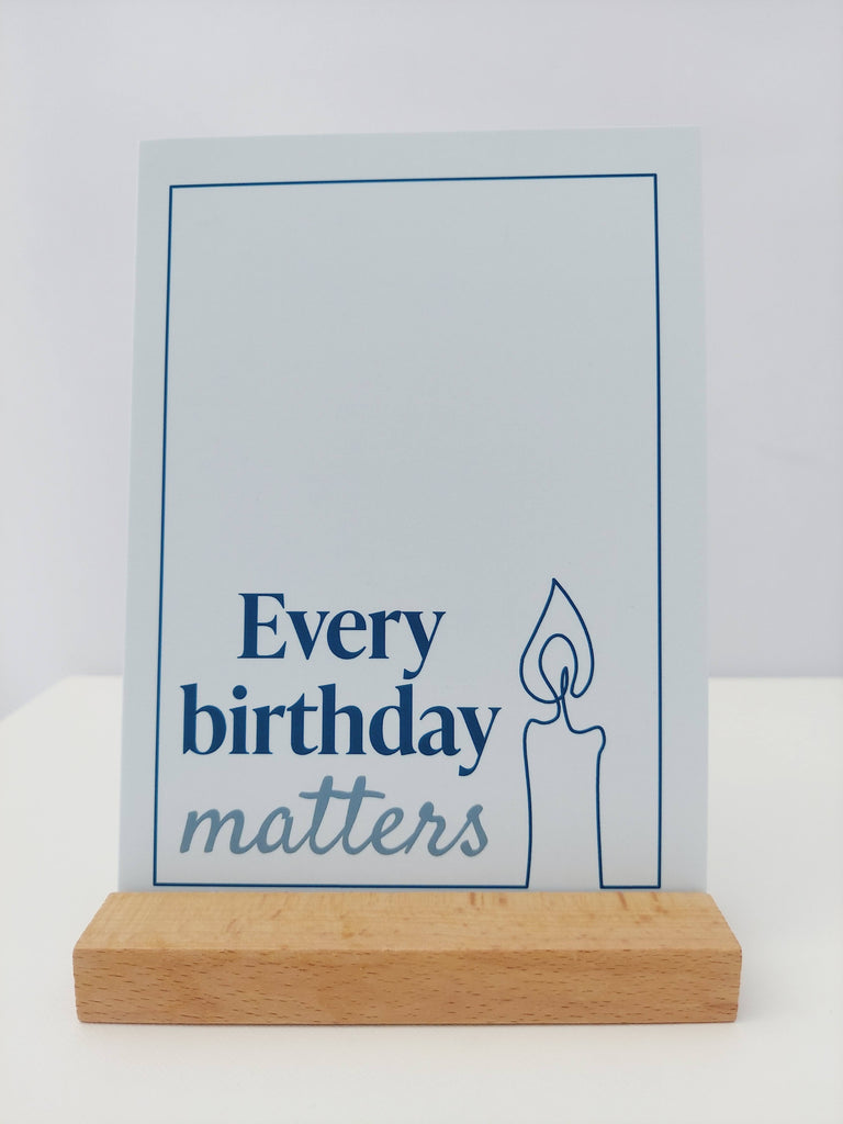 Every birthday matters card blueberry color