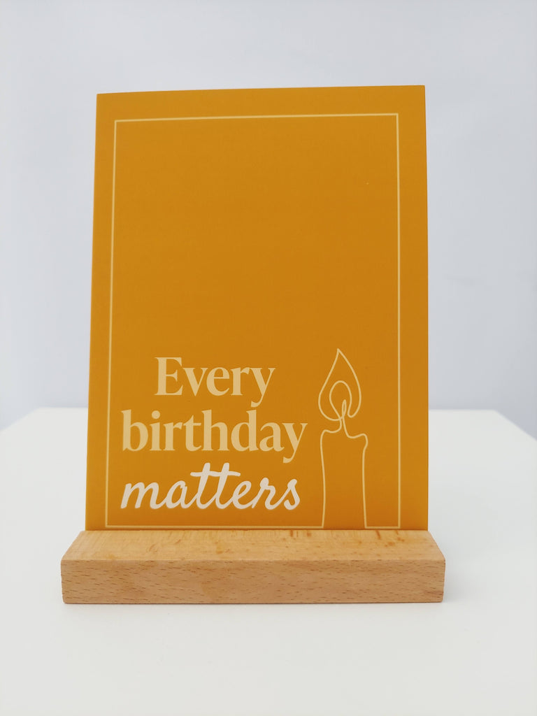 Every birthday matters card tangerine coloe