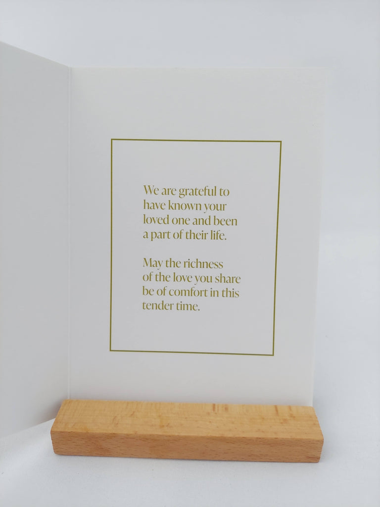 We remember you sympathy card inside text