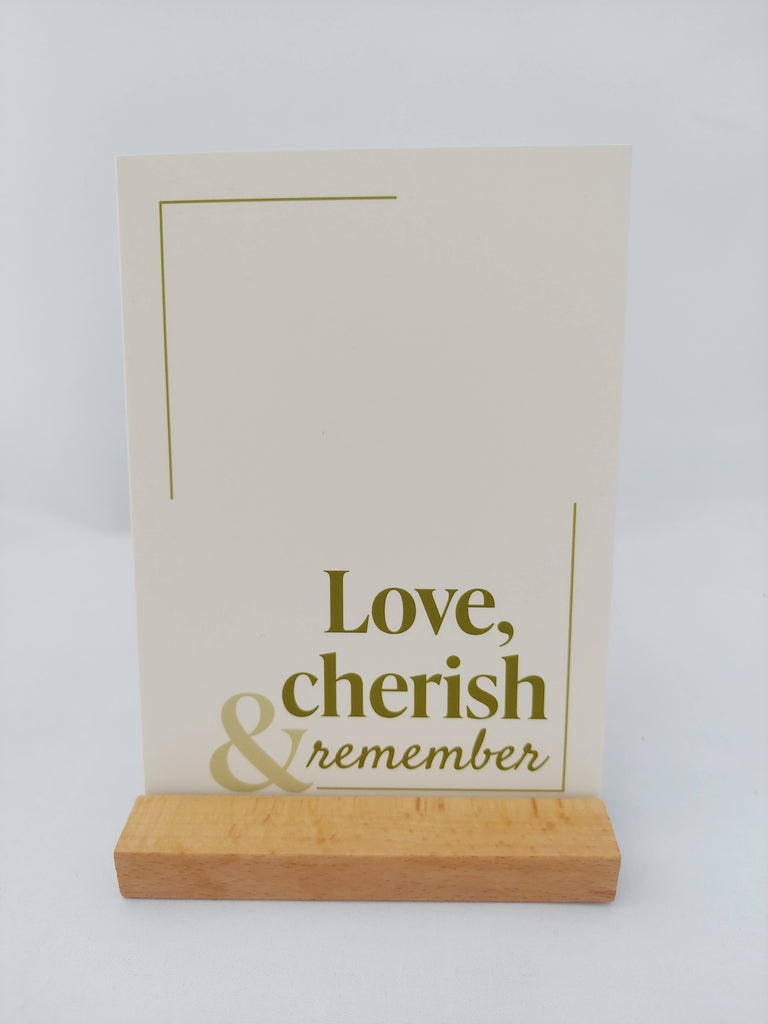 Love Cherish 1-year remembrance card cream